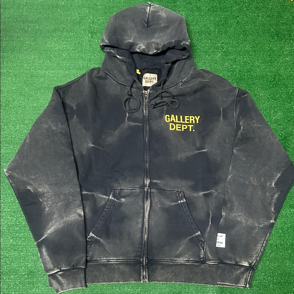 Gallery Dept Sunfaded Black Hoodie Size L (USED)